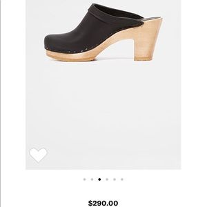 No 6 Blk Lthr/wood Clogs Lk New Sz37/6.5 Orig $290